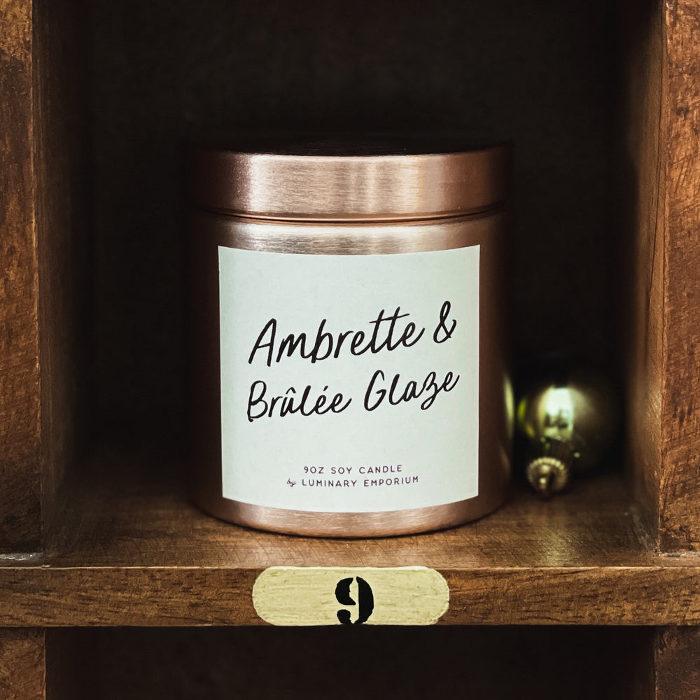 
            
                Load image into Gallery viewer, Ambrette + Brûlée Glaze Limited Edition Holiday Candle
            
        