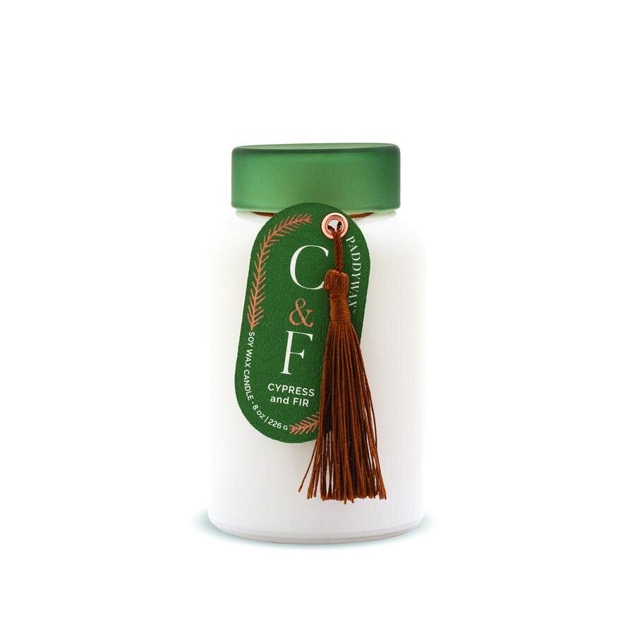 Cypress + Fir White Lolli Candle by Paddywax **Partially Fading Scent