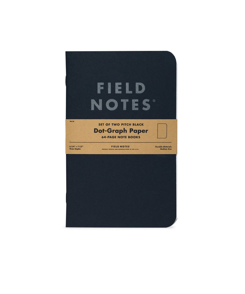 Pitch Black Note Book [2-Pack] by Field Notes