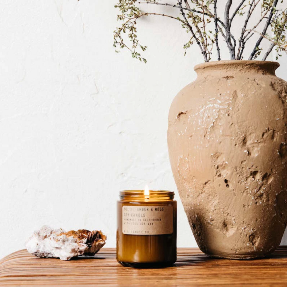
            
                Load image into Gallery viewer, Amber + Moss Candle by P.F. Candle Co.
            
        